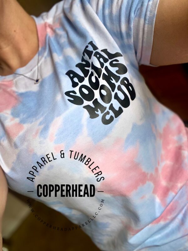 Anti Social Moms Club Tie Dye tee